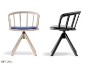 Fauteuils pivotants Nym avec placet d'assise