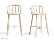 Tabouret en bois Nym, 4 pieds bois