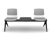 Odei sur poutre 2 places + table, coque polypropylène et tissu