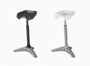 Siège réglable en hauteur, assise en polyuréthane noir ou blanc