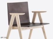 Fauteuil Osaka pieds et accoudoirs bois