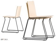 Chaise empilable Osaka, pied luge