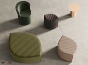 Grand et petit poufs Ostoa design végétal