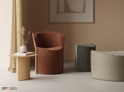 Fauteuil, pouf et table Ostoa