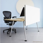 Panneau de séparation tissu blanc Contrast pour bureau