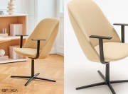 Chaises visiteur Paralel piètement en croix et dossier haut