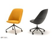 Chaises de réunion ou visieur Paralel, entièrement tapissée ou dos cuir