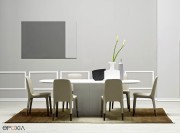 Table de réunion plateau MDF blanc
