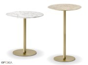 Table et mange-debout Blume finition laiton