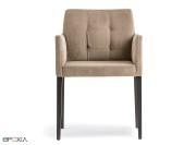Fauteuil Dress 535, pieds chêne teinté wengé