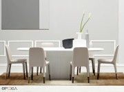 Chaises Ester en cuir par Pedrali