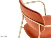 Chaise Jazz, détail structure et accoudoirs