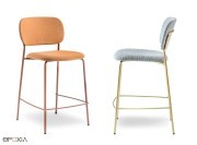 Tabourets Jazz, tapissés dossiers et assises
