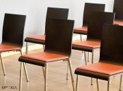 Chaises de collectivité Kuadra, avec placet d'assise