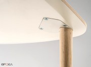 Détail pied table basse Malmo