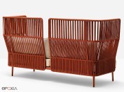 Détail sur le dossier en cordes Reva Cocoon