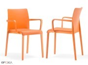 Chaises Volt, polypropylène, accoudoirs