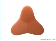 Petit pouf orange Chat