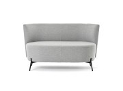 Banquette Bolero compacte, 2 places, pieds métal epoxy noir
