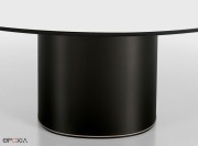 Table Holo Pillar, pied Exclusive Nyx Black, plateau Fenix blanc