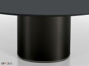 Table Holo Pillar, pied Exclusive Nys Black, plateau Fenix noir