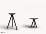 Pieds de table Lem, hauteur 73 et 43 cm