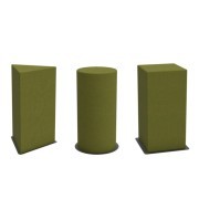 Piliers acoustiques BuzziTotem : cylindre, carré ou triangulaire