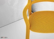 Détail fauteuil Pippi tissu Network jaune