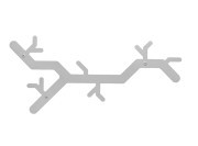 Porte-manteaux mural design Tree Hooked métal gris