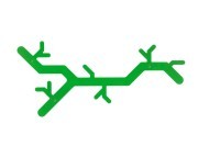 Porte-manteaux mural design Tree Hooked métal vert