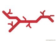 Portemanteaux mural design Tree Hooked rouge