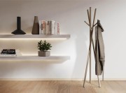 Portemanteaux métal Bamboo, finition sable