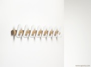 Portemanteau mural en bois Sticks 8 patères