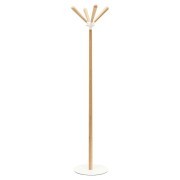 Portemanteaux bois de hêtre socle blanc Sioux
