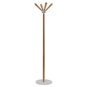 Portemanteaux scandinave bois de chêne socle gris Sioux