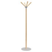 Portemanteaux moderne bois hêtre socle gris Sioux