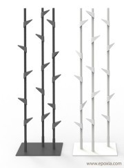 Portemanteaux Bamboo anthracite et blanc