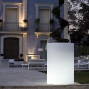 Grand pot lumineux Cilindro Alto Llum blanc