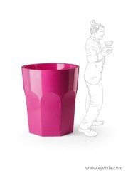 Grand pot design Cubalibre rose laqué