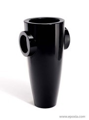 Grand pot Humprey noir laqué
