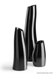 Grands pots Madame noir laqué brillant (le brillant n'est plus proposé)