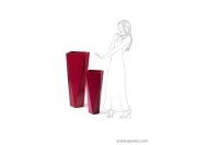 Pots Diamond laqué rouge