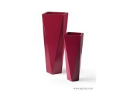 Pots Diamond laqué rouge