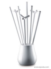 Pot Drop blanc laqué