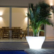 Grand pot lumineux Centro Alto Llum blanc
