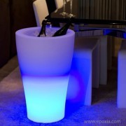 Grand pot lumineux Curvada Llum blanc lumière bleue