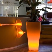 Grand pot lumineux Curvada Llum orange