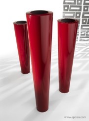 Pots design Narnya laqués rouge
