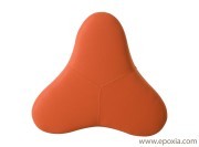 Grand pouf orange Chat