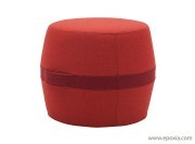 Petit pouf Lisbon rouge